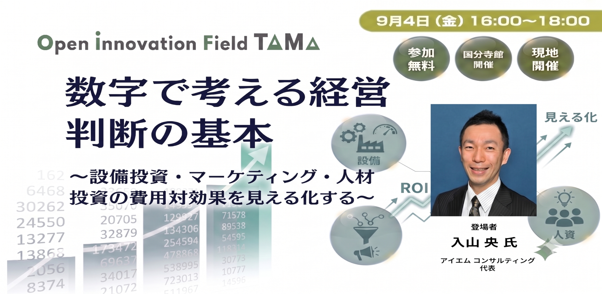 数字で考える経営判断の基本 ～設備投資・マーケティング・人材投資の費用対効果を見える化する～